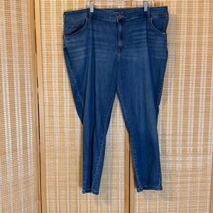 Lee Plus Relaxed‎ Fit Straight Leg Mid Rise Blue Denim Jeans Womens Size 24W